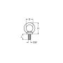Rõngaskruvi Marinetech  DIN580 A4 M6 x 13 mm