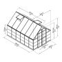 Kasvuhoone Palram-Canopia Balance 8,9 m²(243 x 367 cm), hall