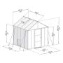 Kasvuhoone Palram-Canopia Glory 6,2 m², hall