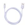 USB-kaabel Bauhaus Nylon, Lighting, USB-A, valge 1 m
