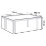 Mööblikate Sunfun Small 170 x 140 x 85 cm