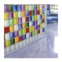 Klaasplokk Wave kollane 190 x 190 x 80 mm
