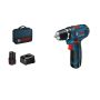 Akukruvikeeraja Bosch GSR, 12 V + 2 x 2 Ah