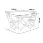 Mööblikate SunFun rõdumõõblile Ø 100 x 65 cm