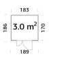Aiakuur Palmako Leif 3,0 m²