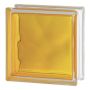 Klaasplokk Wave kollane 190 x 190 x 80 mm